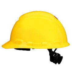 3M™ SecureFit™ Hard Hat H-702SFR-UV, Yellow, 4-Point Pressure Diffusion Ratchet Suspension, with UVicator