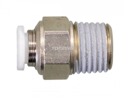 1/4 in. Push-to-Connect to 1/8 (M) NPT Adapter, Topfit Model