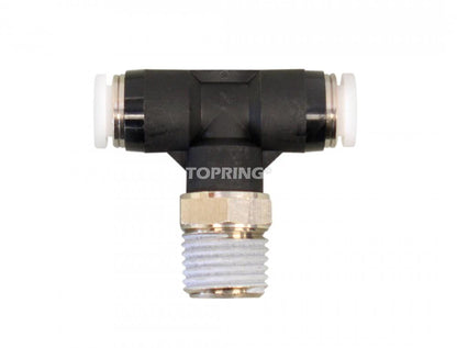 5/32 in. Push-to-Connect to 1/8 (M) NPT Reducing Tee Adapter, Topfit Model