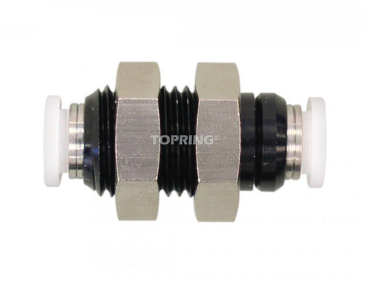 1/4 in. Push-to-Connect Bulkhead Union, Topfit Model