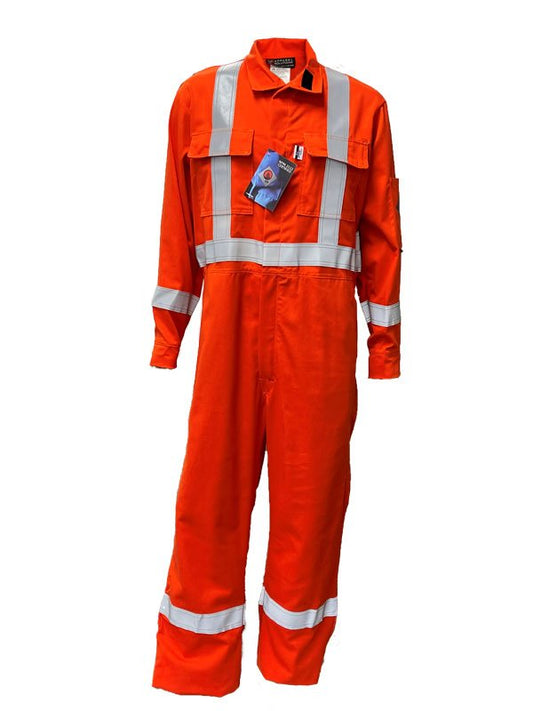 Hi-Viz 7 Oz Ultrasoft Fr/Ar Summer Coverall, Orange