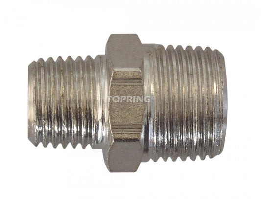 Brass Hetoagonal Reducer 1/8 (M) to 1/4 (M) BSPT