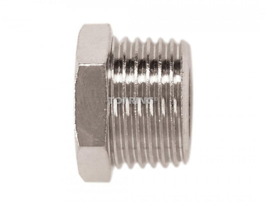 Brass Adapter 1/4 (F) BSPP to 1/2 (M) BSPT