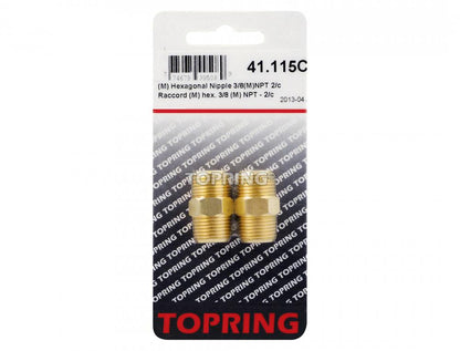Union hexagonale en laiton 3/8 (M) NPT 