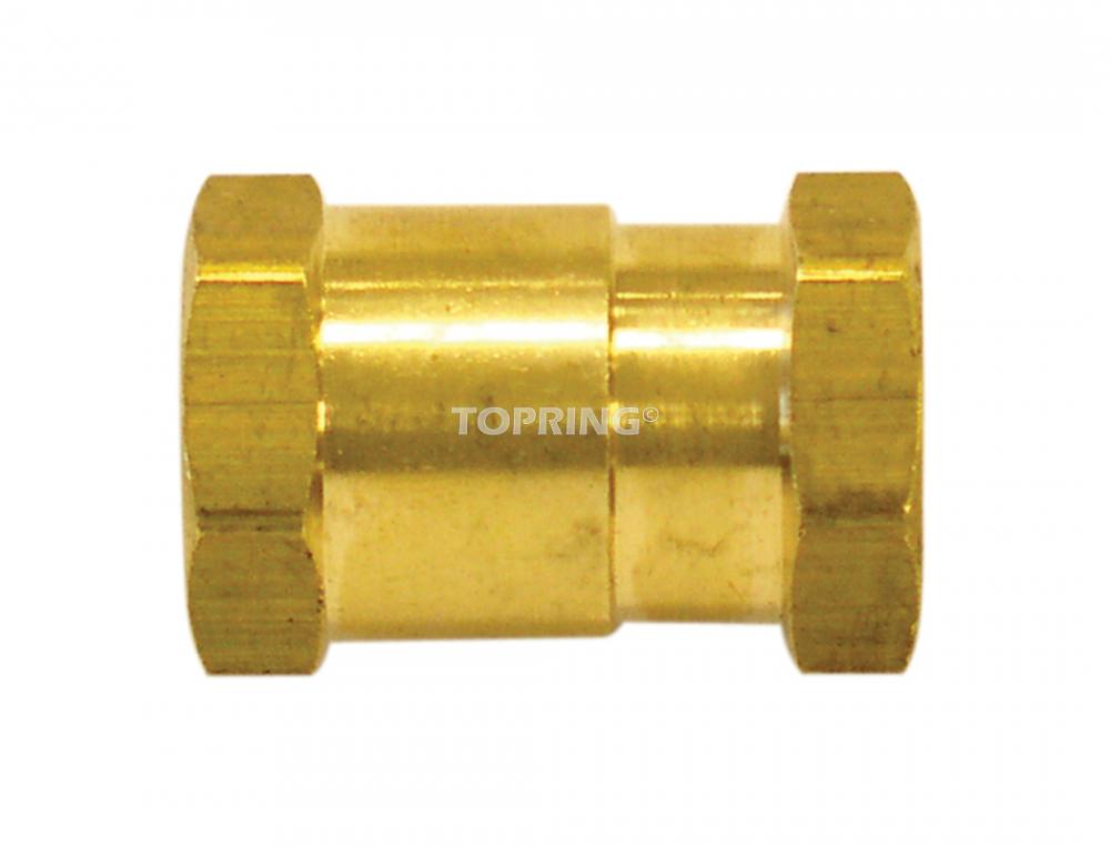 Brass Hexagonal Reducer 1/2 (F) to 1/4 (F) NPT