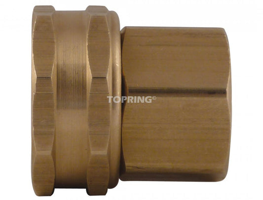 Adaptateur pivotant en laiton 3/4 (F) GHT à 1/2 (F) NPT