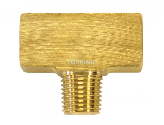 Adaptateur en Té en laiton 1/4 (F) à 1/4 (M) NPT