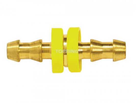 Brass Push-On Hose Barb Union 1/4