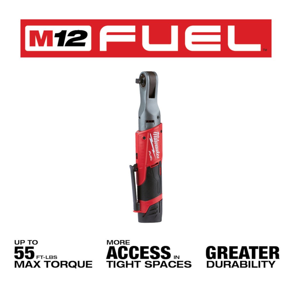 M12 FUEL™ 3/8 In. Ratchet 2 Battery Kit