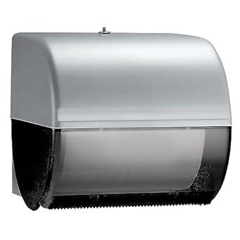 Distributeur de serviettes en rouleau rigide Omni Roll de Kimberly-Clark Professional (09746), noir, pour serviettes en rouleau à mandrin de 1,5 po, compacte, 10,5 po x 10 po x 10 po (qté 1)