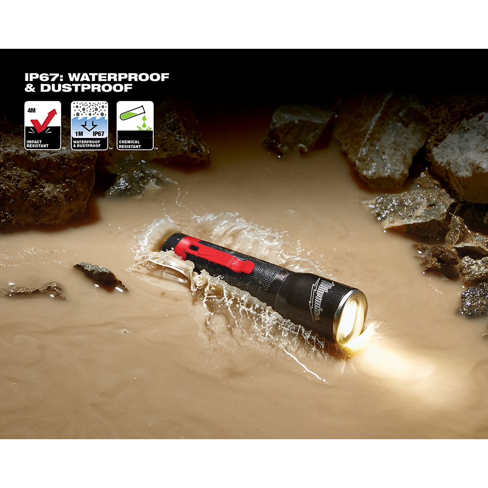 LED Flashlight 325-Lumen Focusing With Holster