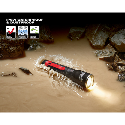 LED Flashlight 325-Lumen Focusing With Holster