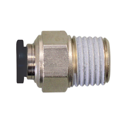 6 mm Push-to-Connect to 3/8 (M) BSPT Adapter, PBT, Topfit Model