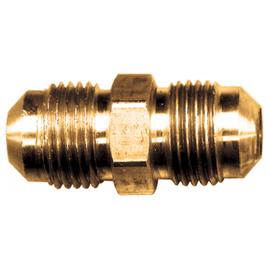 Forged SAE 45° Flare Union Coupling, Brass, 5/8 Tube OD