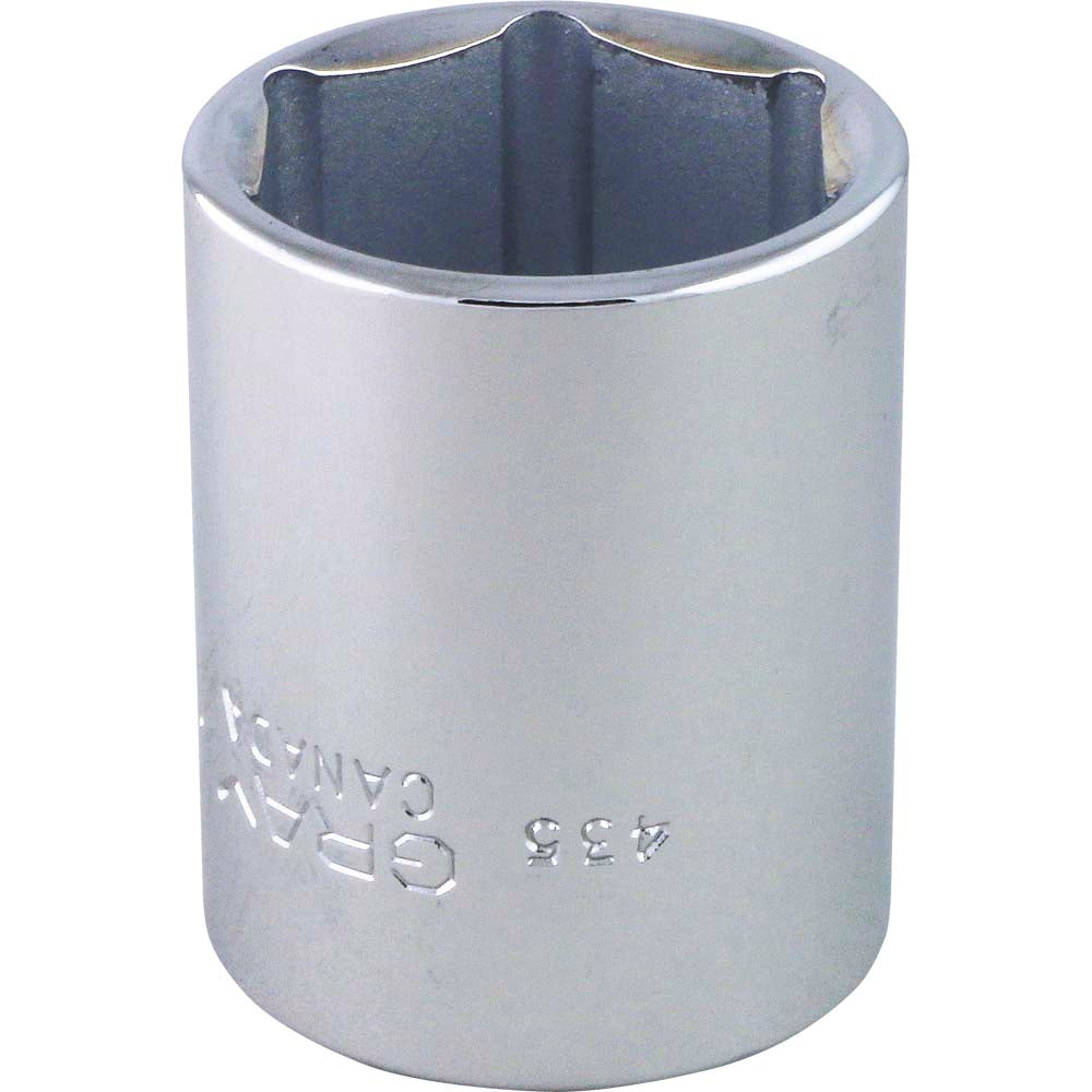 Chrome Socket 1/2" Drive, 1-3/16" Hex, 6 Point
