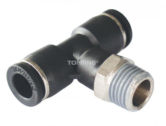 1/4 in. Push-to-Connect to 1/4 (M) NPT Tee Adapter, Maxfit Model
