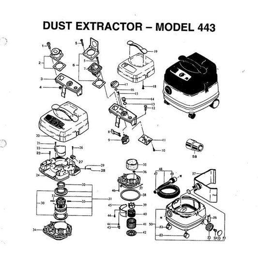 Makita 120V 1200W Motor Assembly - 110V Type "M" W26784 Replacement