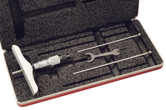 Micrometer Depth Gage, 0-3", 4" Base