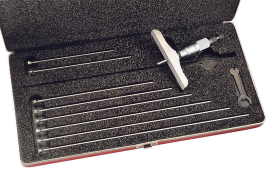 Micrometer Depth Gage, 0-9", 4" Base