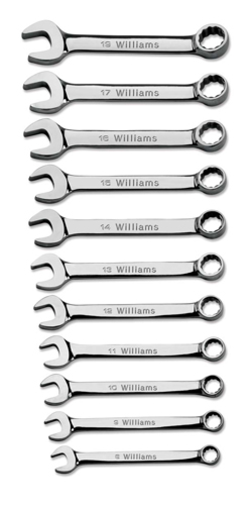 10 Piece 12-Point Metric Miniature Combination Wrench Set