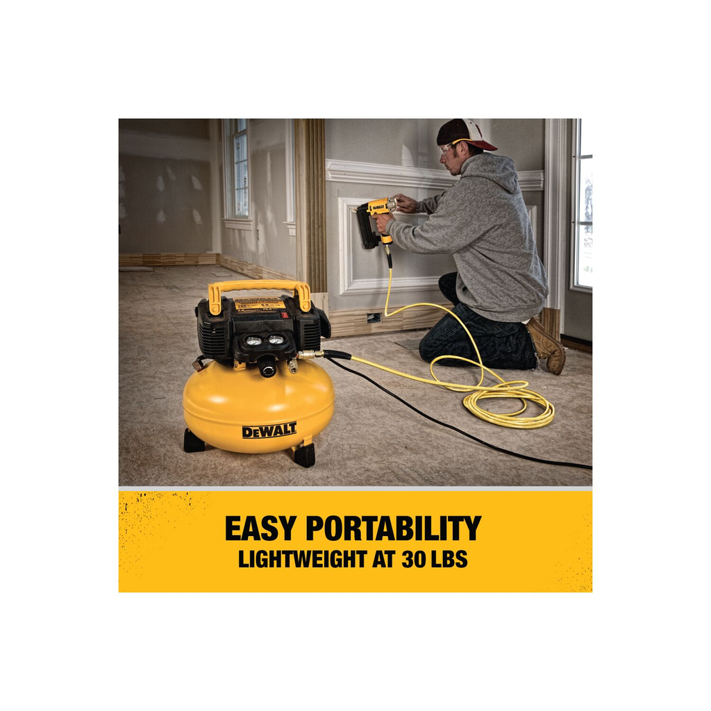 DEWALT Pancake Air Compressor, 6 Gallon, 165 Psi