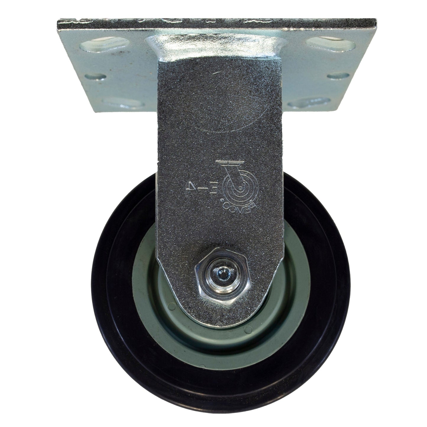 4" Rigid Caster with Polykat Wheel, Plain Bearing