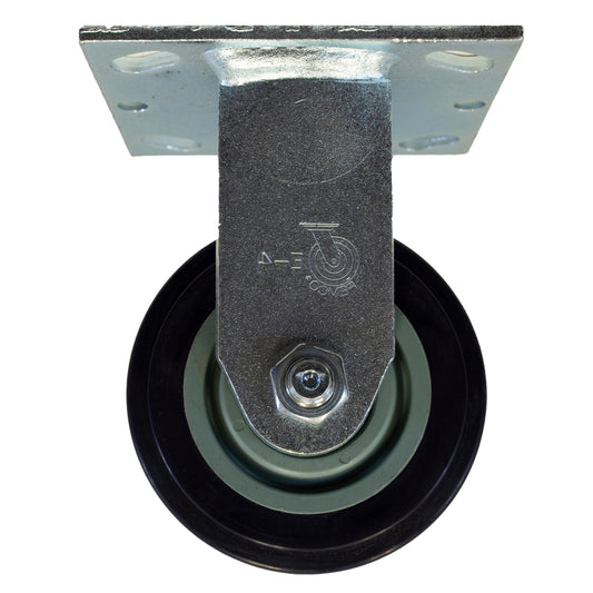 4" Rigid Caster with Polykat Wheel, Plain Bearing