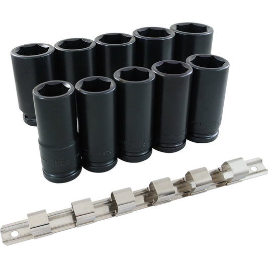 Jeu de douilles à choc - entraînement 3/4", 6 pans, 10 pièces
