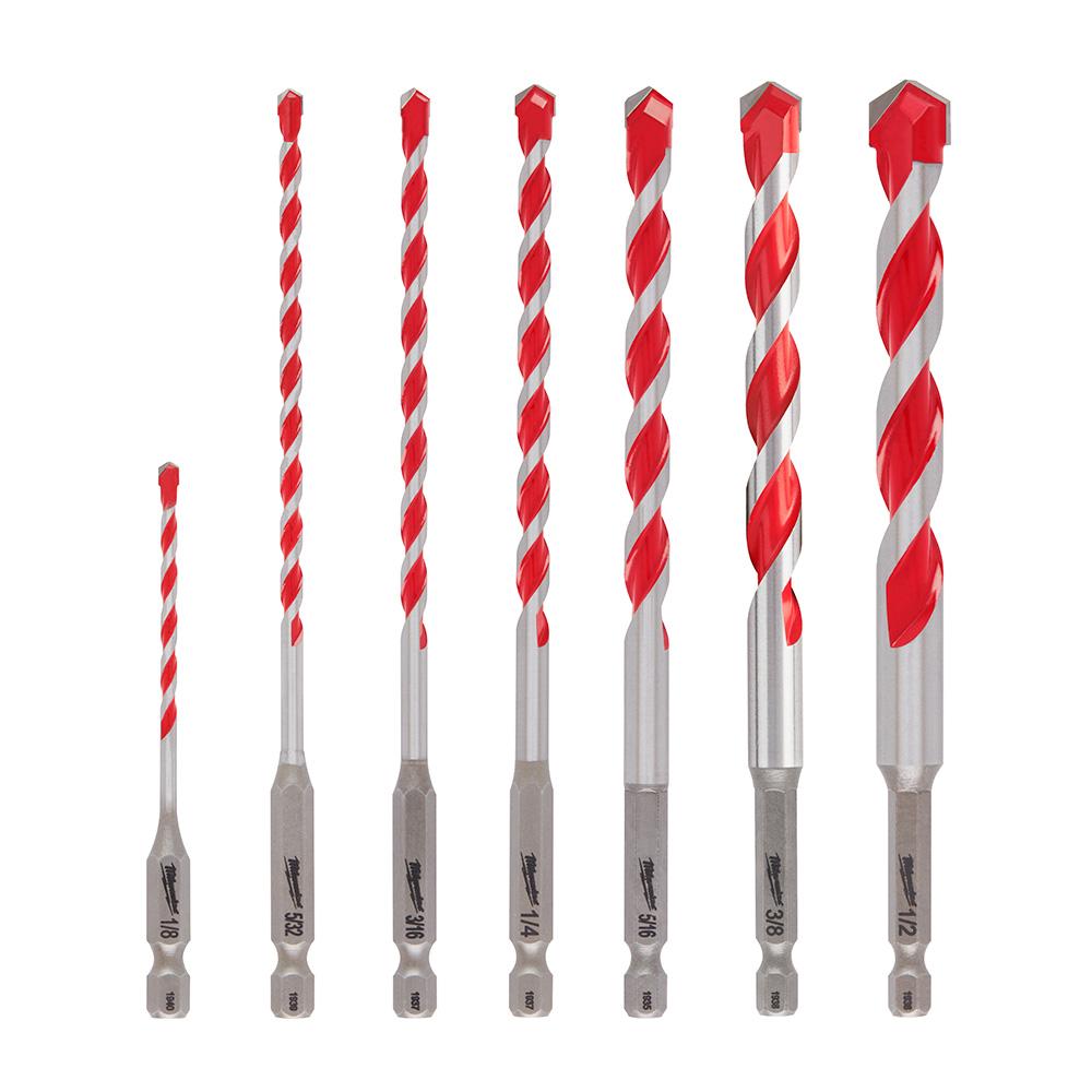 Kit de 7 grands forets à percussion en carbure SHOCKWAVE