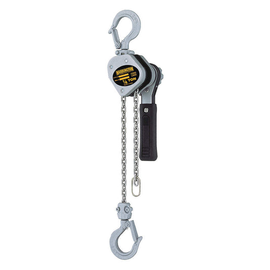 Lever Chain Hoist, Aluminum, Hook Mounted - No Trolley, 500 lbs Capacity, 10 ft Lift L