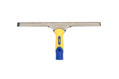 Poignée en acier inoxydable complète avec raclette et lame de caoutchouc 14" (35cm)
