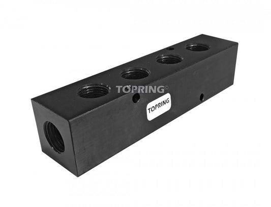 4 Port Aluminum Manifold 3/8 (F) NPT With 3/8 (F) NPT Outlet