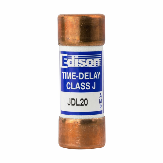 Eaton Edison Series JDL Fuse, Time-Delay Current-Limiting Fuse, Non-Indicating, 20 A, Dual, J, Non-Indicating, 200 kAIC, 10, 600 V