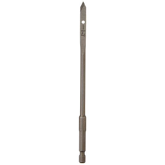 Flat Boring Bit 1/4 In x 6 In