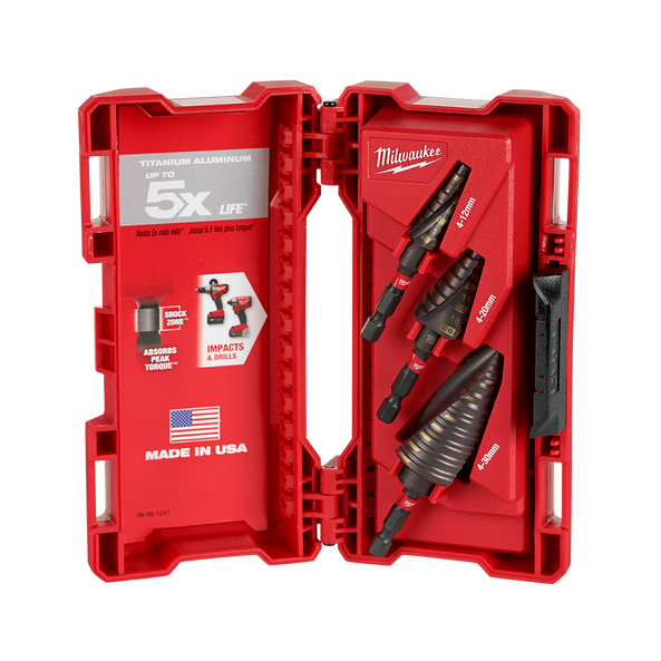 Shockwave™ Metric Step Bit 3 Piece Set