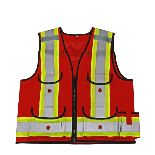 Gilet de sécurité haute visibilité Viking® All-Trades 1000D® pour géomètre, orange, polyester, L