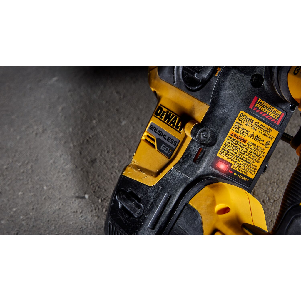 DEWALT 60V MAX* 1-1/4 In. Brushless Cordless SDS PLUS Rotary Hammer Kit
