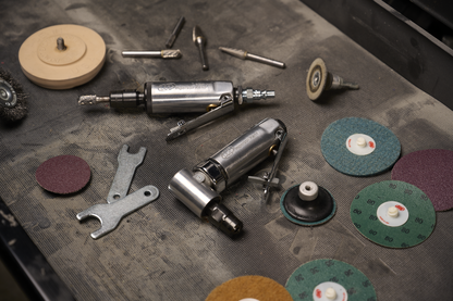 Air Angle Die Grinder, 0.25 Hp, 21,000 Rpm, 1/4 In Collet, Front Exhaust