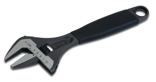 8 Inch SAE Ergo Big Mouth Thin Jaw Adjustable Wrench with Ergo Handle