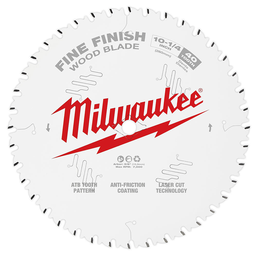 10-1/4 In 40t Fine Finish Circular Saw Blade