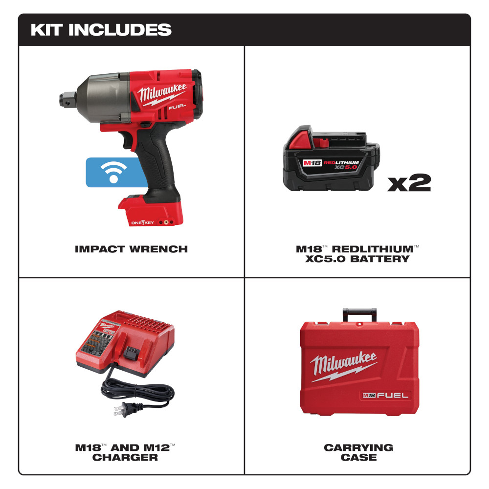 M18 Fuel One-Key Impact Wrench 3/4in Friction Ring Kit