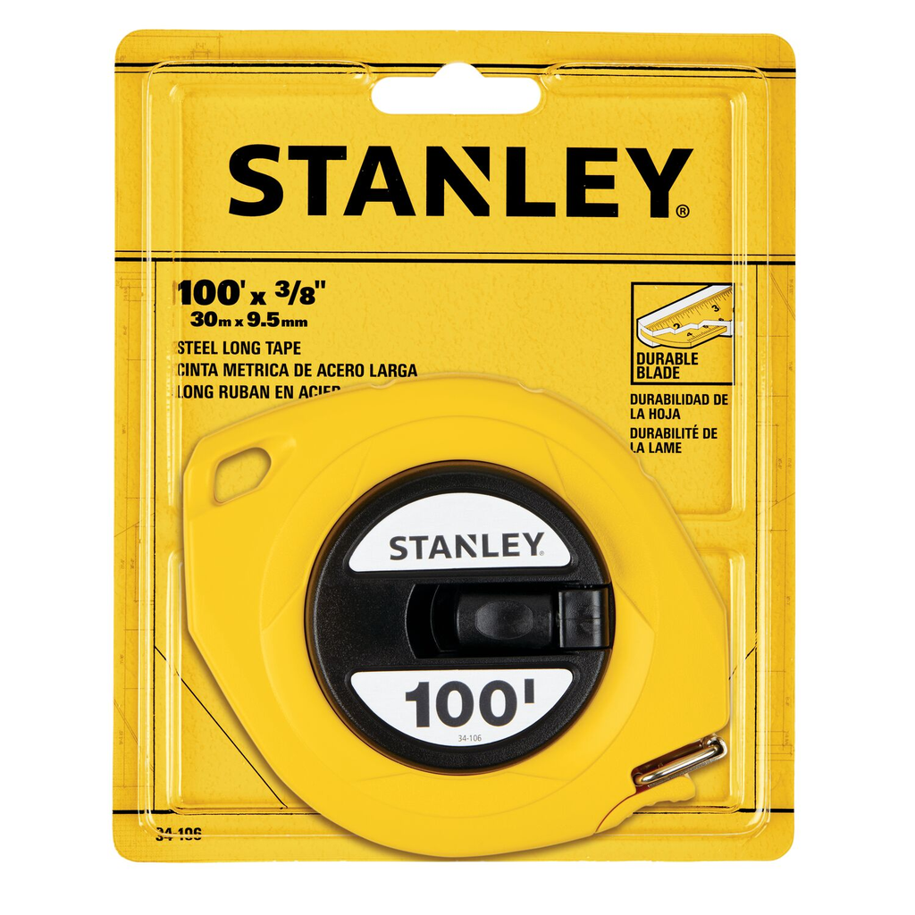 STANLEY 3/8 in x 100 ft Closed Case Long Tape