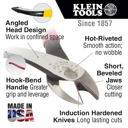 Ironworker's Diagonal Cutting Pliers, High-Leverage, 9-Inch
