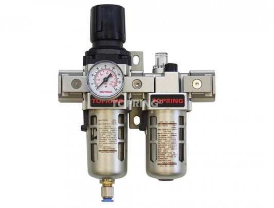 5 Micron Filter Regulator 5 to 125 PSI and Lubricator 1/4 (F) NPT S51, Airflo 300 Model