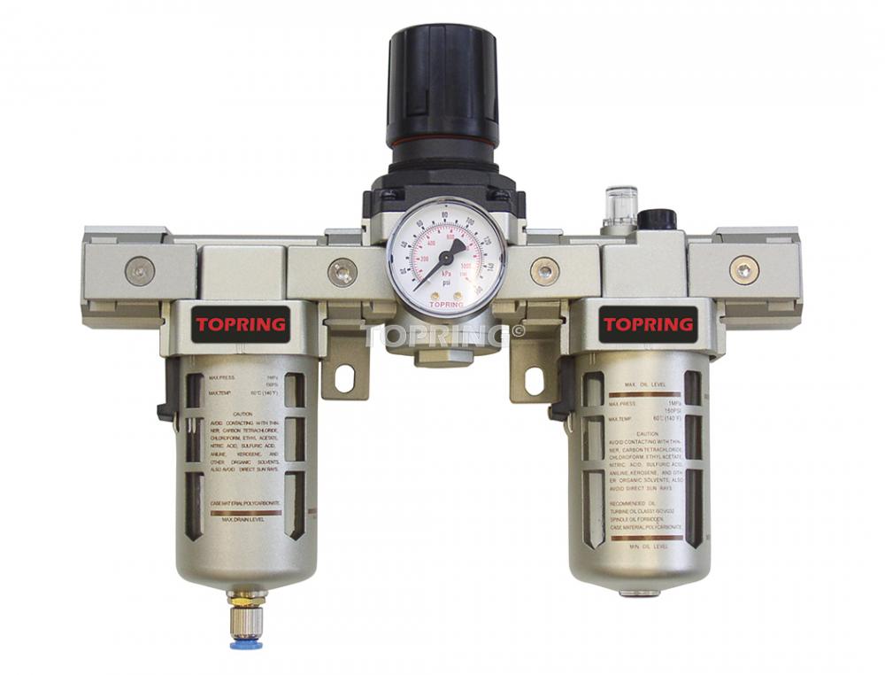 5 Micron FRL Unit 5 to 125 PSI 1/2 (F) NPT 141 SCFM S51 with Semi-automatic Drain, Airflo 400 Model