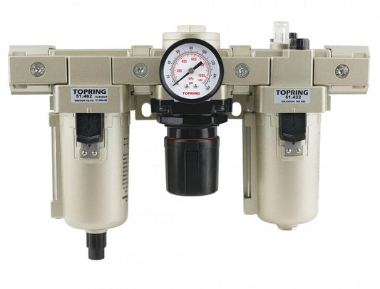 5 Micron FRL Unit 5 to 125 PSI 1/2 (F) NPT 141 SCFM S51 With Automatic Drain, Airflo 400 Model