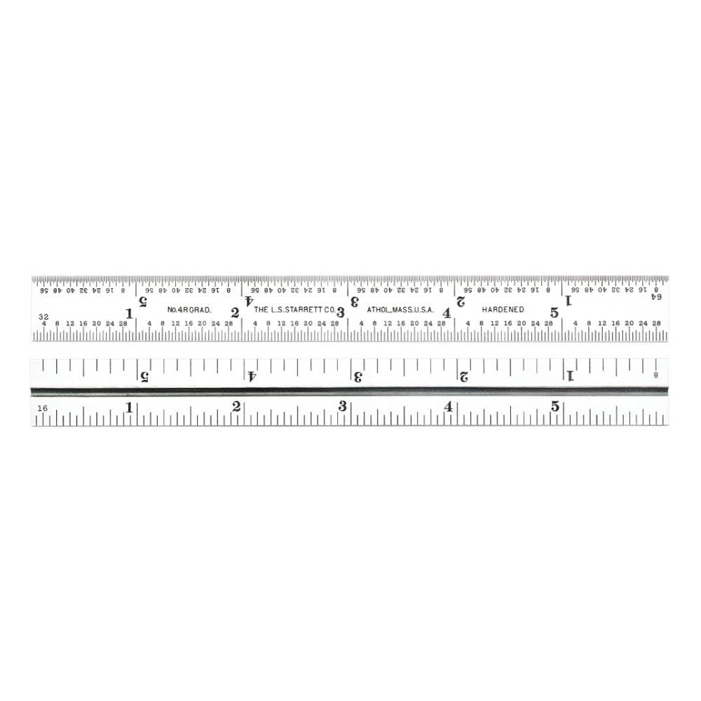 Lame Starrett CB33J-4R pour équerre combinée junior, finition chrome satiné, longueur 6"
