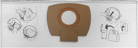 Sacs filtrants Makita P-72899 pour aspirateur VC2010L - Capacité 10 L