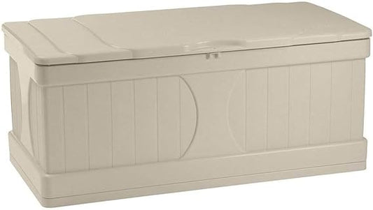 Suncast, DB9000 Deck Box, Light Taupe, Resin, 99 Gallon, 53.9" x 27.5" x 24", Box for 12Q009