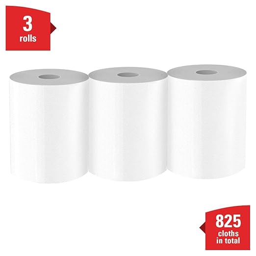 WypAll® PowerClean™ X70 Medium Duty Cloths (41702), Center-Pull Roll, Long Lasting Towels, White (275 Sheets/Roll, 3 Rolls/Case, 825 Sheets/Case)